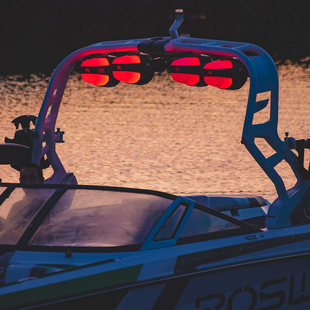 Roswell Marine Audio R1 Pro Boat Tower Speaker on Nautique G23